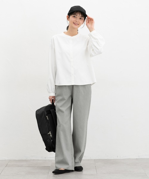 Honeys(ハニーズ)の「デニムイージーパンツ(股下69cm)(デニムパンツ・レディース・グレー/インディゴブルー/ライトグレー/ブラック/アイボリー/ライトブルー・LL/L/S/M)」の9枚目の写真