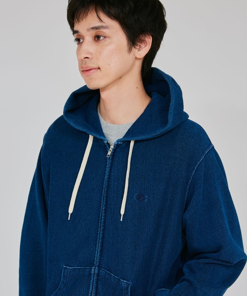 Champion（チャンピオン）の「【Champion/チャンピオン】メンズ リバースウィーブ(R) ジップフーデットスウェットシャツ（パーカー・メンズ・インディゴブルー/ブラック系その他・X-LARGE/LARGE/MEDIUM）」の9枚目の写真