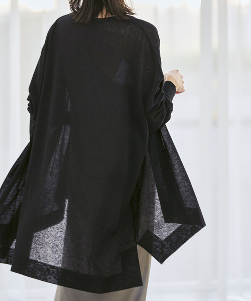 Noble（ノーブル）の「《WEB限定追加》18Gシアーカーディガン（カーディガン/ボレロ・レディース・ライトグレー/モカ/ブラック・FREE）」の6枚目の写真