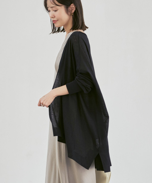 Noble（ノーブル）の「《WEB限定追加》18Gシアーカーディガン（カーディガン/ボレロ・レディース・ライトグレー/モカ/ブラック・FREE）」の10枚目の写真