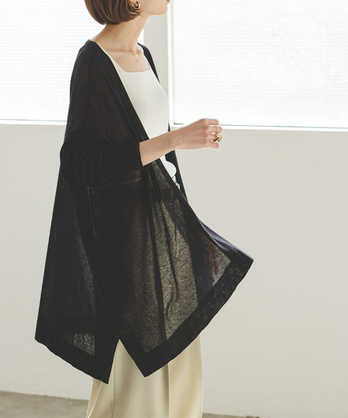 Noble（ノーブル）の「《WEB限定追加》18Gシアーカーディガン（カーディガン/ボレロ・レディース・ライトグレー/モカ/ブラック・FREE）」の15枚目の写真