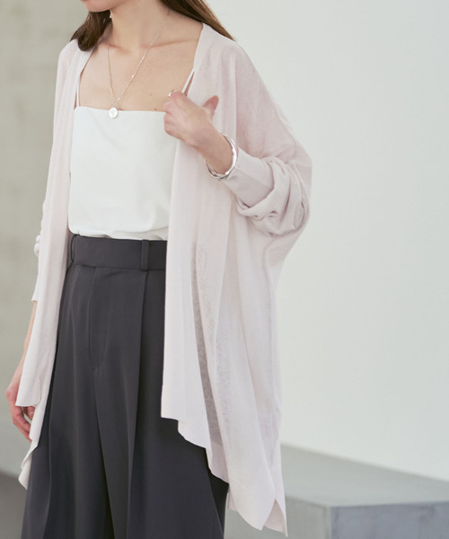 Noble（ノーブル）の「《WEB限定追加》18Gシアーカーディガン（カーディガン/ボレロ・レディース・ライトグレー/モカ/ブラック・FREE）」の20枚目の写真