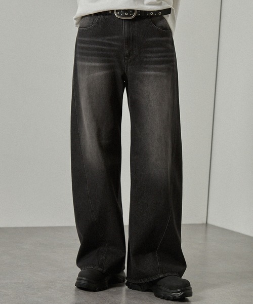 Alfred Alex（アルフレッドアレックス）の「【Alfred Alex】ヴィンテージライク 3D バギー フレアデニムパンツ【セットアップ対応】（デニムパンツ・メンズ・インディゴブルー/グレー系/ブラック/ブラック系・S/L/M）」の20枚目の写真