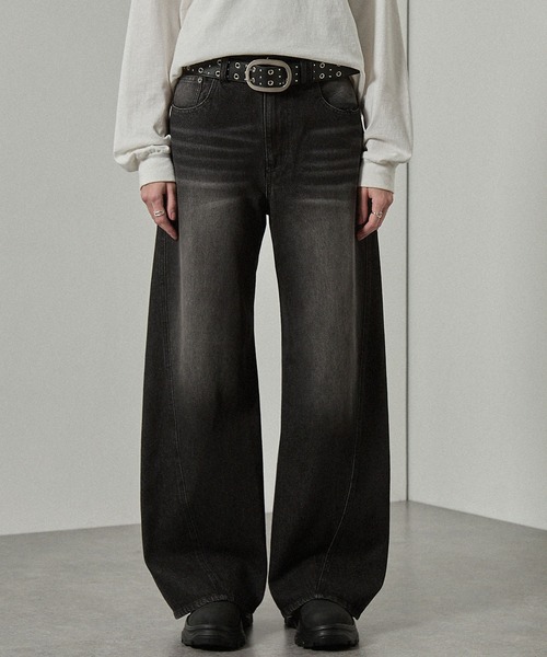 Alfred Alex（アルフレッドアレックス）の「【Alfred Alex】ヴィンテージライク 3D バギー フレアデニムパンツ【セットアップ対応】（デニムパンツ・メンズ・インディゴブルー/グレー系/ブラック/ブラック系・S/L/M）」の22枚目の写真