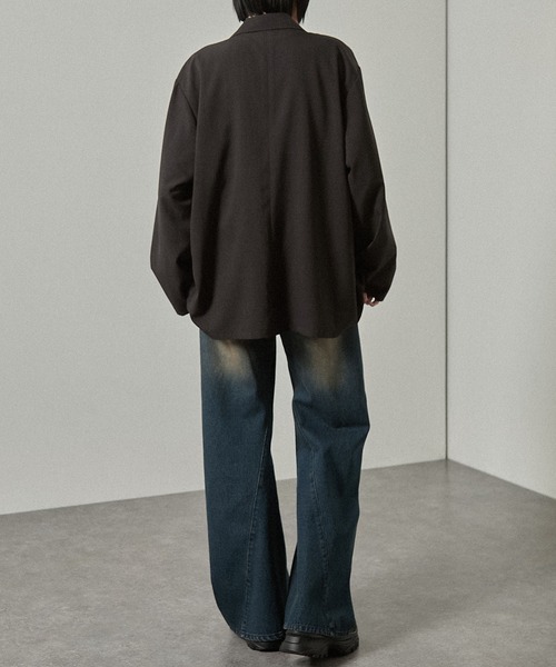 Alfred Alex（アルフレッドアレックス）の「【Alfred Alex】ヴィンテージライク 3D バギー フレアデニムパンツ【セットアップ対応】（デニムパンツ・メンズ・インディゴブルー/グレー系/ブラック/ブラック系・S/L/M）」の16枚目の写真