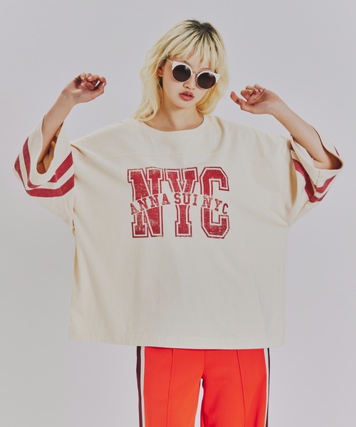 anna sui nyc(アナ スイ エヌ ワイ シー)の「ワッフルロングスリーブTシャツ(Tシャツ/カットソー・レディース・ホワイト/ラベンダー/ブラック・FREE)」の13枚目の写真