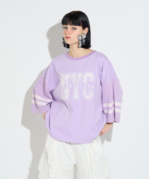 anna sui nyc(アナ スイ エヌ ワイ シー)の「ワッフルロングスリーブTシャツ(Tシャツ/カットソー・レディース・ホワイト/ラベンダー/ブラック・FREE)」の16枚目の写真