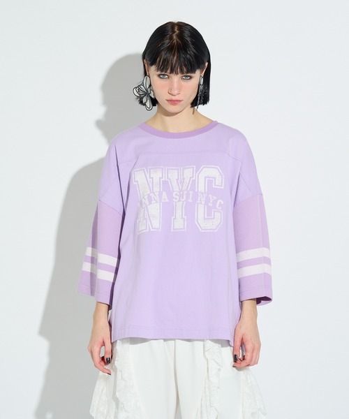 anna sui nyc(アナ スイ エヌ ワイ シー)の「ワッフルロングスリーブTシャツ(Tシャツ/カットソー・レディース・ホワイト/ラベンダー/ブラック・FREE)」の17枚目の写真