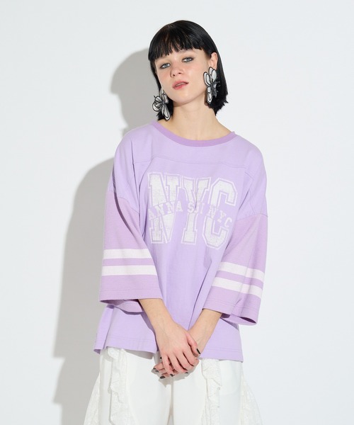 anna sui nyc(アナ スイ エヌ ワイ シー)の「ワッフルロングスリーブTシャツ(Tシャツ/カットソー・レディース・ホワイト/ラベンダー/ブラック・FREE)」の18枚目の写真