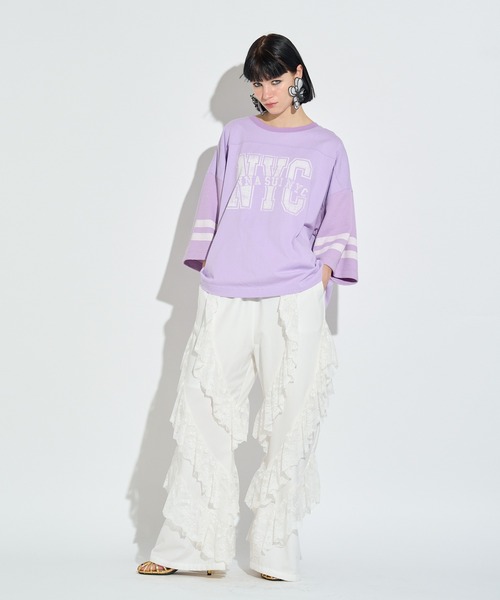 anna sui nyc(アナ スイ エヌ ワイ シー)の「ワッフルロングスリーブTシャツ(Tシャツ/カットソー・レディース・ホワイト/ラベンダー/ブラック・FREE)」の19枚目の写真