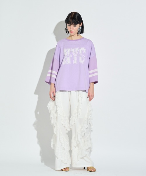 anna sui nyc(アナ スイ エヌ ワイ シー)の「ワッフルロングスリーブTシャツ(Tシャツ/カットソー・レディース・ホワイト/ラベンダー/ブラック・FREE)」の20枚目の写真