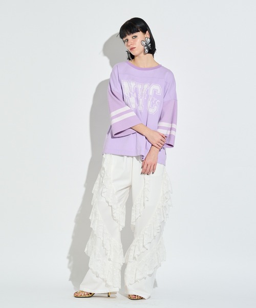 anna sui nyc(アナ スイ エヌ ワイ シー)の「ワッフルロングスリーブTシャツ(Tシャツ/カットソー・レディース・ホワイト/ラベンダー/ブラック・FREE)」の21枚目の写真