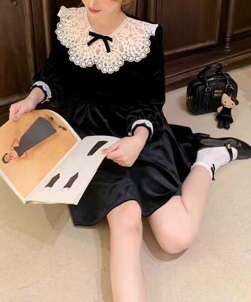 gossip！ロサンゼルス（ゴシップロサンゼルス）の「ワンピース（ワンピース・レディース・ブラック・M/S）」の6枚目の写真