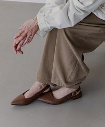 BAYFLOW | [撥水加工付き]フレフィットスリングバックフラットシューズ(パンプス)