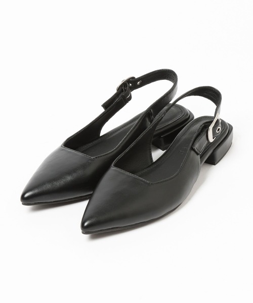 BAYFLOW（ベイフロー）の「[撥水加工付き]フレフィットスリングバックフラットシューズ（パンプス・レディース・ブラック/ブラウン・LARGE/MEDIUM）」の7枚目の写真