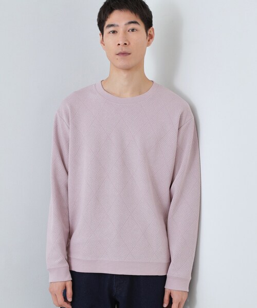 THE SHOP TK （ザ ショップ ティーケー ）の「【大人のデイリースタイルを格上げ】ジャカードリンクススウエット　洗濯機OK（スウェット・メンズ・ライトグレー/オフホワイト/ネイビー/ベビーピンク/グリーン系・03/04/02/01）」の17枚目の写真