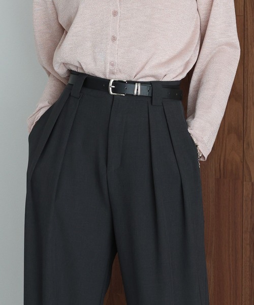 J by blue（ジェイバイブルー）の「《2サイズ展開》ダブルタックスラックス（その他パンツ・レディース・ブラック/チャコールグレー/ベージュ・MEDIUM/LARGE）」の13枚目の写真