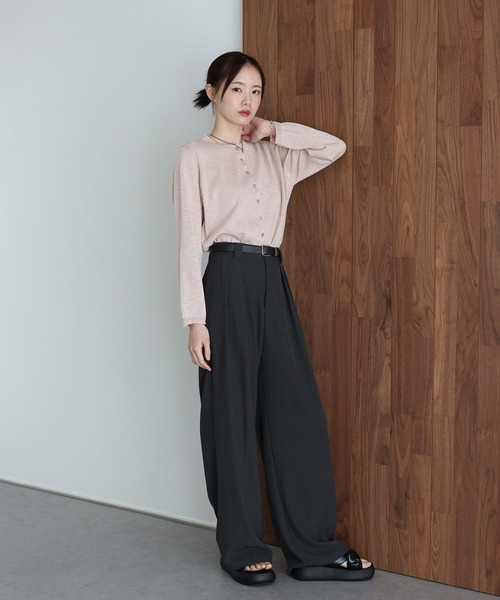 J by blue（ジェイバイブルー）の「《2サイズ展開》ダブルタックスラックス（その他パンツ・レディース・ブラック/チャコールグレー/ベージュ・MEDIUM/LARGE）」の15枚目の写真