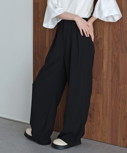J by blue（ジェイバイブルー）の「《2サイズ展開》ダブルタックスラックス（その他パンツ・レディース・ブラック/チャコールグレー/ベージュ・MEDIUM/LARGE）」の17枚目の写真