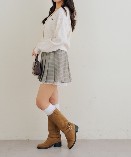 Another Branch olive des olive（アナザーブランチオリーブデオリーブ）の「アソートボタンケーブルカーデ（カーディガン/ボレロ・レディース・アイボリー/サックスブルー/ピンク/ネイビー/イエロー・FREE）」の9枚目の写真