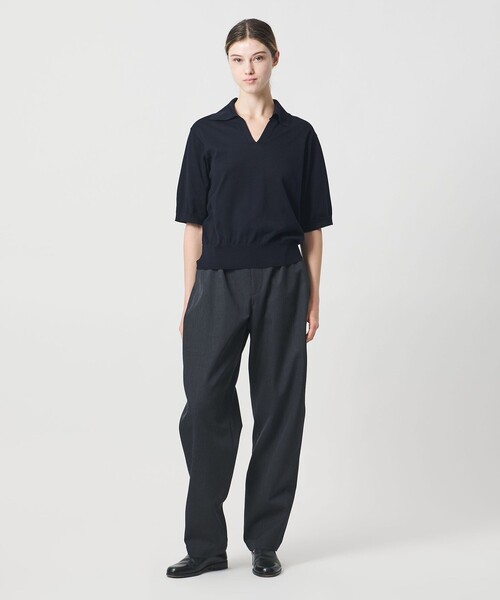 LOEFF(ロエフ)の「<LOEFF>ハイゲージ スキッパー ショートスリーブ ニット UNISEX(ニット/セーター・レディース・ネイビー/ライトブルー/ブラウン・0/1/2)」の15枚目の写真