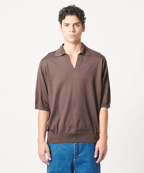 LOEFF(ロエフ)の「<LOEFF>ハイゲージ スキッパー ショートスリーブ ニット UNISEX(ニット/セーター・レディース・ネイビー/ライトブルー/ブラウン・0/1/2)」の16枚目の写真