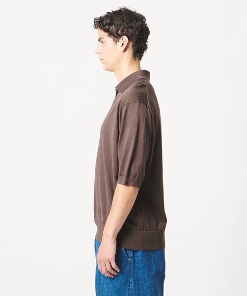 LOEFF(ロエフ)の「<LOEFF>ハイゲージ スキッパー ショートスリーブ ニット UNISEX(ニット/セーター・レディース・ネイビー/ライトブルー/ブラウン・0/1/2)」の18枚目の写真