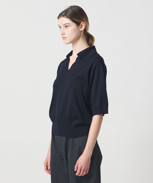 LOEFF(ロエフ)の「<LOEFF>ハイゲージ スキッパー ショートスリーブ ニット UNISEX(ニット/セーター・レディース・ネイビー/ライトブルー/ブラウン・0/1/2)」の21枚目の写真