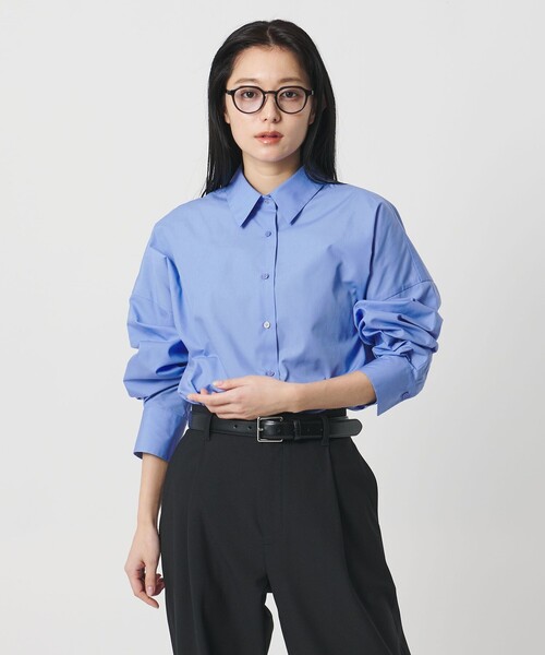 MARW UNITED ARROWS（マルゥ ユナイテッドアローズ）の「＜MARW UNITED ARROWS＞ブロード シャツ（シャツ/ブラウス・レディース・ライトブルー/ホワイト・FREE）」の2枚目の写真