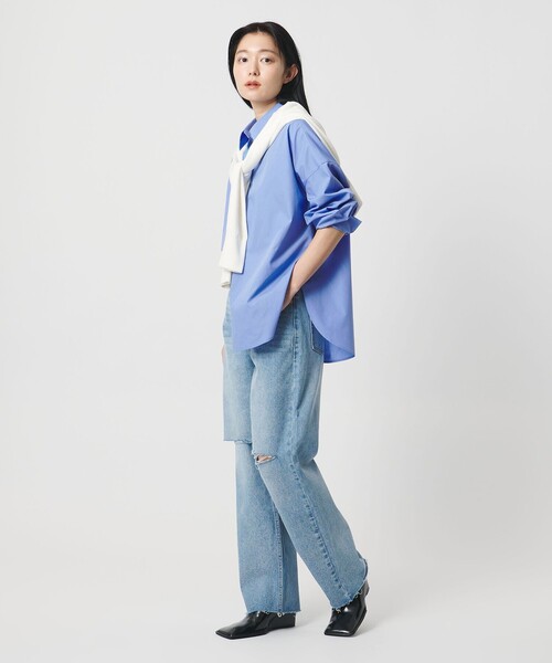 MARW UNITED ARROWS（マルゥ ユナイテッドアローズ）の「＜MARW UNITED ARROWS＞ブロード シャツ（シャツ/ブラウス・レディース・ライトブルー/ホワイト・FREE）」の6枚目の写真