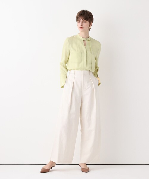 allureville(アルアバイル)の「シャークスキンワイドパンツ(その他パンツ・レディース・ベージュ/オフホワイト/ブラック・1/2)」の17枚目の写真