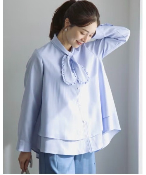 Sono(ソーノ)の「【SONO/ソーノ】バニーリボンブラウス(シャツ/ブラウス・レディース・ホワイト/サックスブルー系・F)」の16枚目の写真