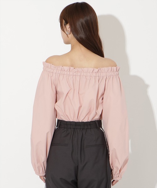 AND COUTURE（アンドクチュール）の「ドロストボウタイ2WAYブラウス（シャツ/ブラウス・レディース・サックスブルー/オフホワイト/ネイビー/ピンク・FREE）」の16枚目の写真