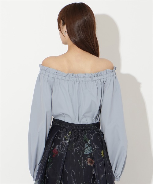 AND COUTURE（アンドクチュール）の「ドロストボウタイ2WAYブラウス（シャツ/ブラウス・レディース・サックスブルー/オフホワイト/ネイビー/ピンク・FREE）」の10枚目の写真