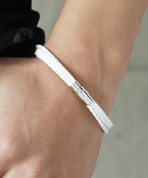 THE MILES（ザ マイルズ）の「"03"本革 レイヤード ワンタッチ 編み込みレザー ブレスレット（ブレスレット）」