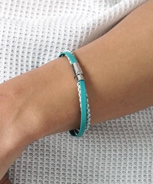 THE MILES（ザ マイルズ）の「"03"本革 レイヤード ワンタッチ 編み込みレザー ブレスレット（ブレスレット）」