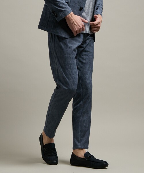 HIDEAWAYS NICOLE（ハイダウェイニコル）の「【HIDEAWAYS BLACK】ブリスタージャカードランダムストライプ　イージースラックス（その他パンツ・メンズ・ブルー/ブラック/ライトグレー・S/M/L/XL）」の3枚目の写真