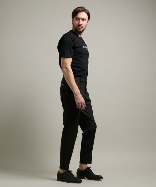 HIDEAWAYS NICOLE（ハイダウェイニコル）の「【HIDEAWAYS BLACK】ブリスタージャカードランダムストライプ　イージースラックス（その他パンツ・メンズ・ブルー/ブラック/ライトグレー・S/M/L/XL）」の6枚目の写真