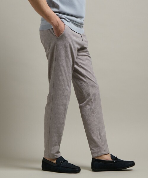 HIDEAWAYS NICOLE（ハイダウェイニコル）の「【HIDEAWAYS BLACK】ブリスタージャカードランダムストライプ　イージースラックス（その他パンツ・メンズ・ブルー/ブラック/ライトグレー・S/M/L/XL）」の11枚目の写真