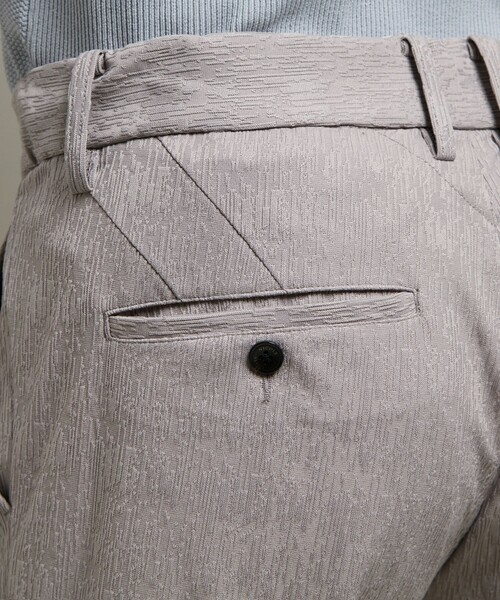 HIDEAWAYS NICOLE（ハイダウェイニコル）の「【HIDEAWAYS BLACK】ブリスタージャカードランダムストライプ　イージースラックス（その他パンツ・メンズ・ブルー/ブラック/ライトグレー・S/M/L/XL）」の17枚目の写真