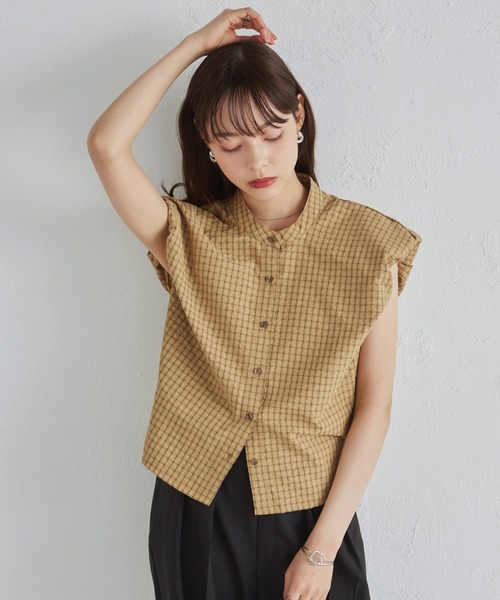 solleim(ソルレム)の「パフスリチェック柄バルーンブラウス(シャツ/ブラウス・レディース・ブルー/ベージュ/ホワイト・M/L)」の16枚目の写真