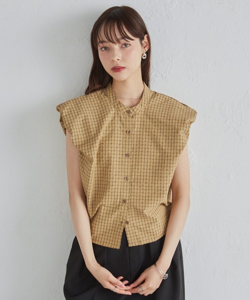 solleim(ソルレム)の「パフスリチェック柄バルーンブラウス(シャツ/ブラウス・レディース・ブルー/ベージュ/ホワイト・M/L)」の18枚目の写真