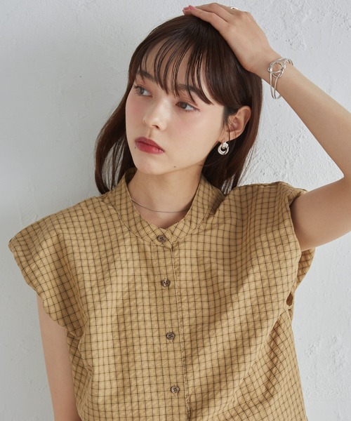 solleim(ソルレム)の「パフスリチェック柄バルーンブラウス(シャツ/ブラウス・レディース・ブルー/ベージュ/ホワイト・M/L)」の19枚目の写真