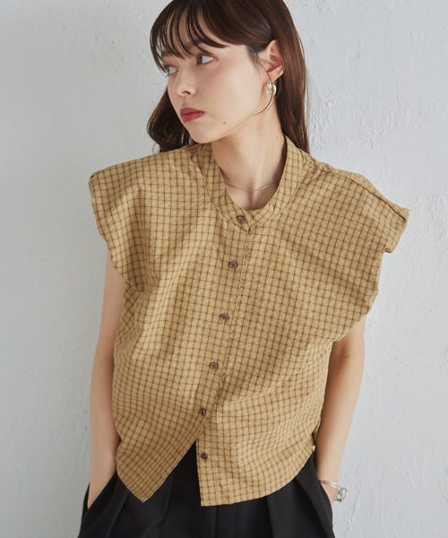 solleim(ソルレム)の「パフスリチェック柄バルーンブラウス(シャツ/ブラウス・レディース・ブルー/ベージュ/ホワイト・M/L)」の20枚目の写真