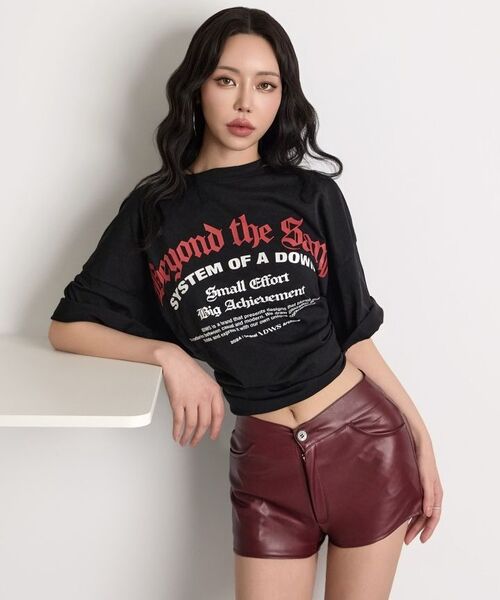 IDWS(アイドンワナセル)の「System Down T-Shirt Black(Tシャツ/カットソー・レディース・その他・0/1/2)」の4枚目の写真