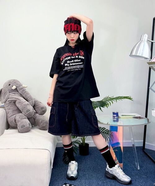 IDWS(アイドンワナセル)の「System Down T-Shirt Black(Tシャツ/カットソー・レディース・その他・0/1/2)」の6枚目の写真