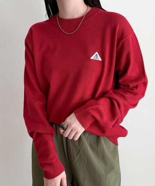 fredy emue(フレディエミュ)の「【GEVACO/ゲバコ】コットンラウンドネックプルオーバー(ニット/セーター・レディース・ブラック/ライム/レッド/オフホワイト・38)」の4枚目の写真