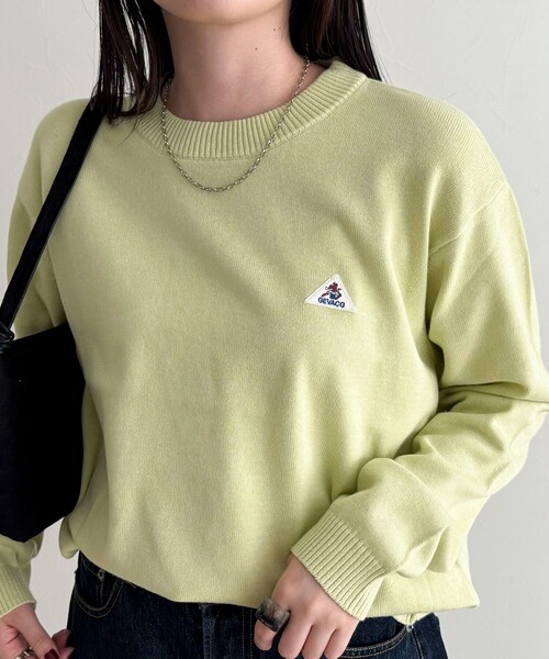 fredy emue(フレディエミュ)の「【GEVACO/ゲバコ】コットンラウンドネックプルオーバー(ニット/セーター・レディース・ブラック/ライム/レッド/オフホワイト・38)」の3枚目の写真