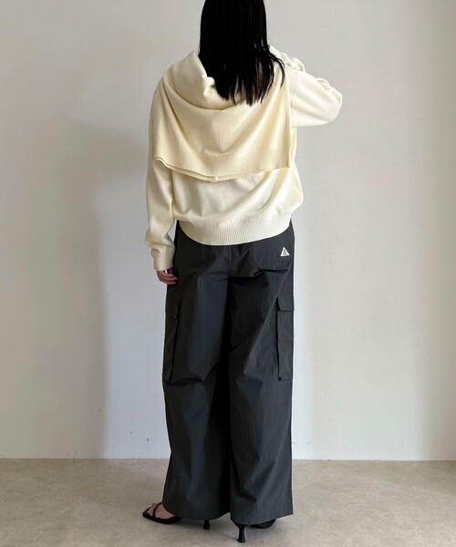 fredy emue(フレディエミュ)の「【GEVACO/ゲバコ】コットンラウンドネックプルオーバー(ニット/セーター・レディース・ブラック/ライム/レッド/オフホワイト・38)」の7枚目の写真