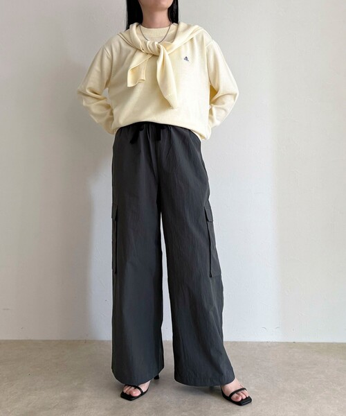 fredy emue(フレディエミュ)の「【GEVACO/ゲバコ】コットンラウンドネックプルオーバー(ニット/セーター・レディース・ブラック/ライム/レッド/オフホワイト・38)」の8枚目の写真